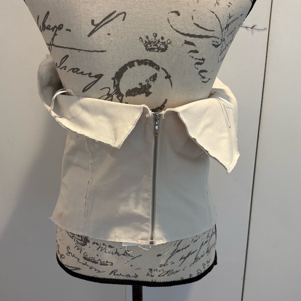 Zara raw hem bustier top - Picture 3 of 4